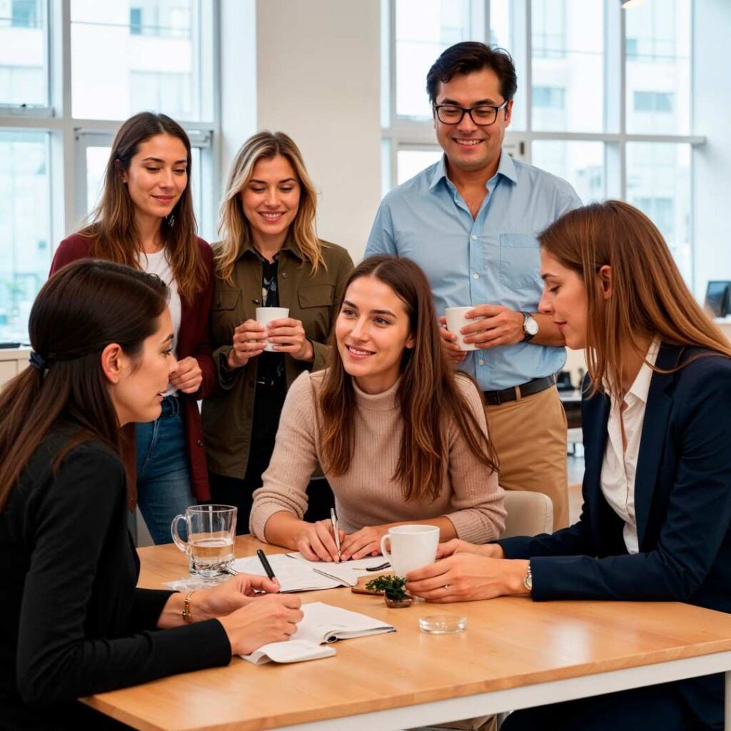Collaborative team working on digital and technology projects